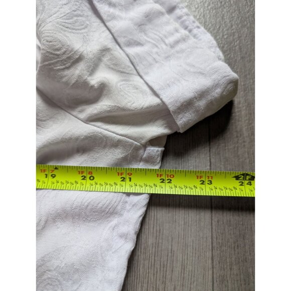 Vintage PurpleFloral Embroidered Zip-Up Nightgown Tassel Pull & Short Sleeves XL - Picture 9 of 9